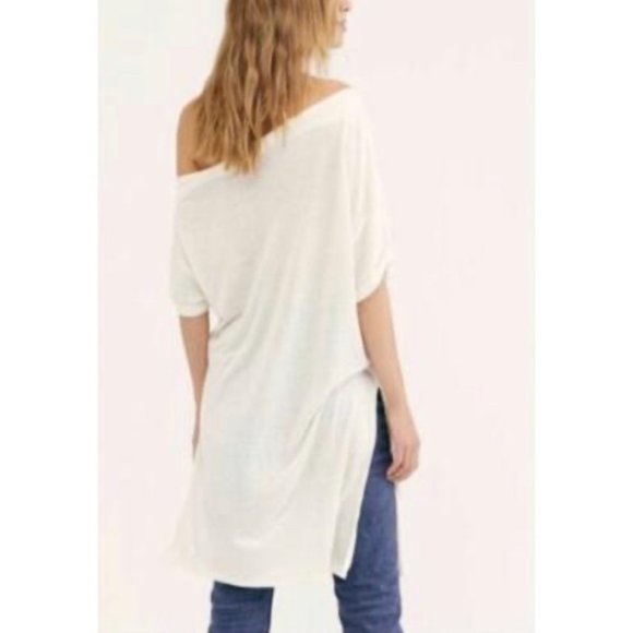 Free People Damaged Highly Discounted NWT Take It Easy Tunic in Ivory | Sz Small - Picture 2 of 11
